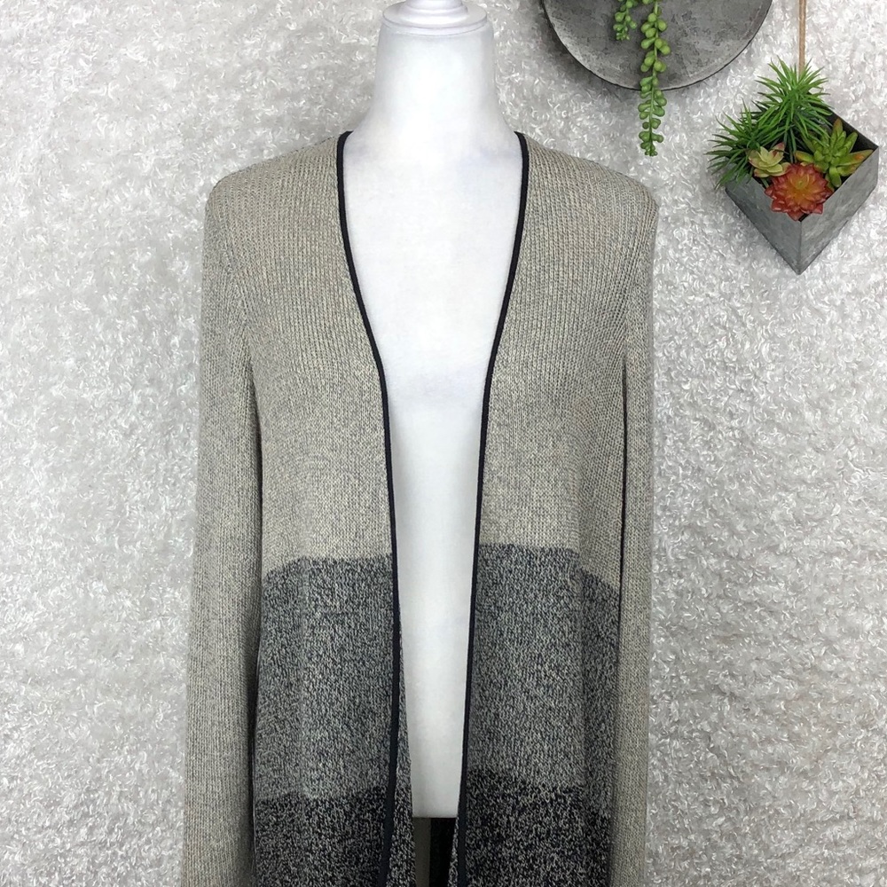 Eileen Fisher Italian Yarn Color Block Cardigan - Picture 7 of 7